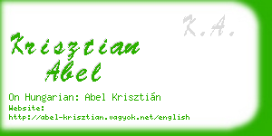 krisztian abel business card